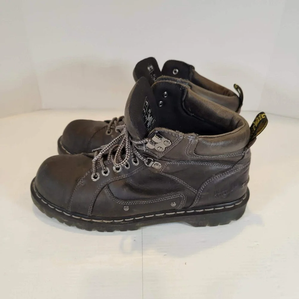 Dr. Martens Diego Dark Brown Leather‎ Lace Up Work Boots Mens 12 UK 11 EU 46